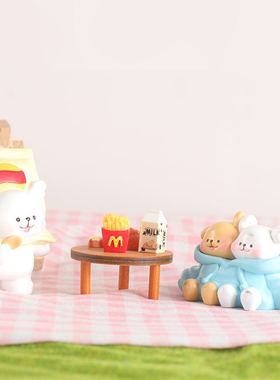 树脂可爱风可爱趣味小狗装饰摆件