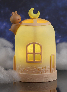 树脂毛绒祝福卡通桌面卧室儿童房