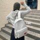 American style embroidered letter high school college student backpack
