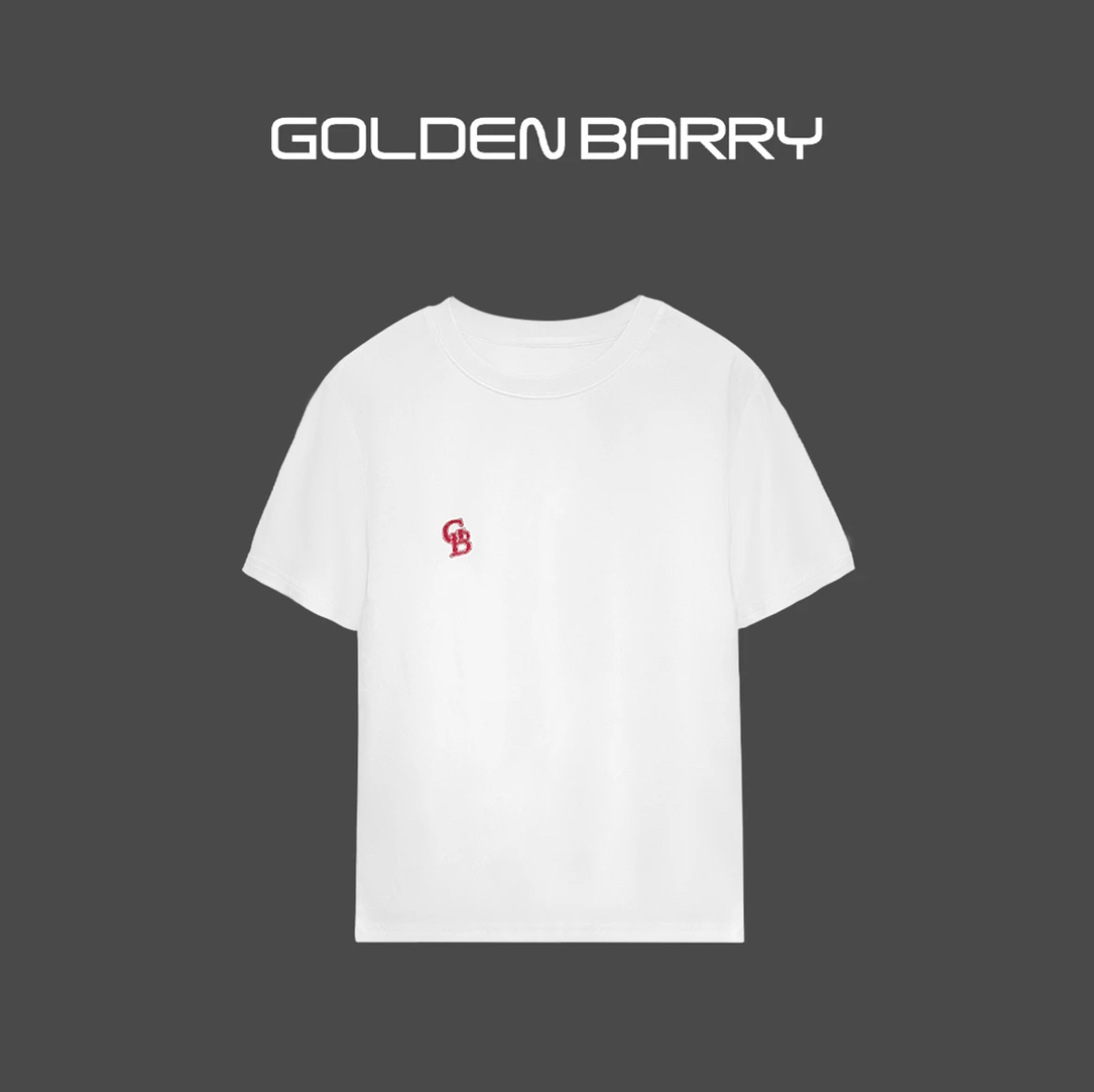 GOLDENBARRY|金和百瑞 201884休闲百搭潮酷简约刺綉T恤-图0