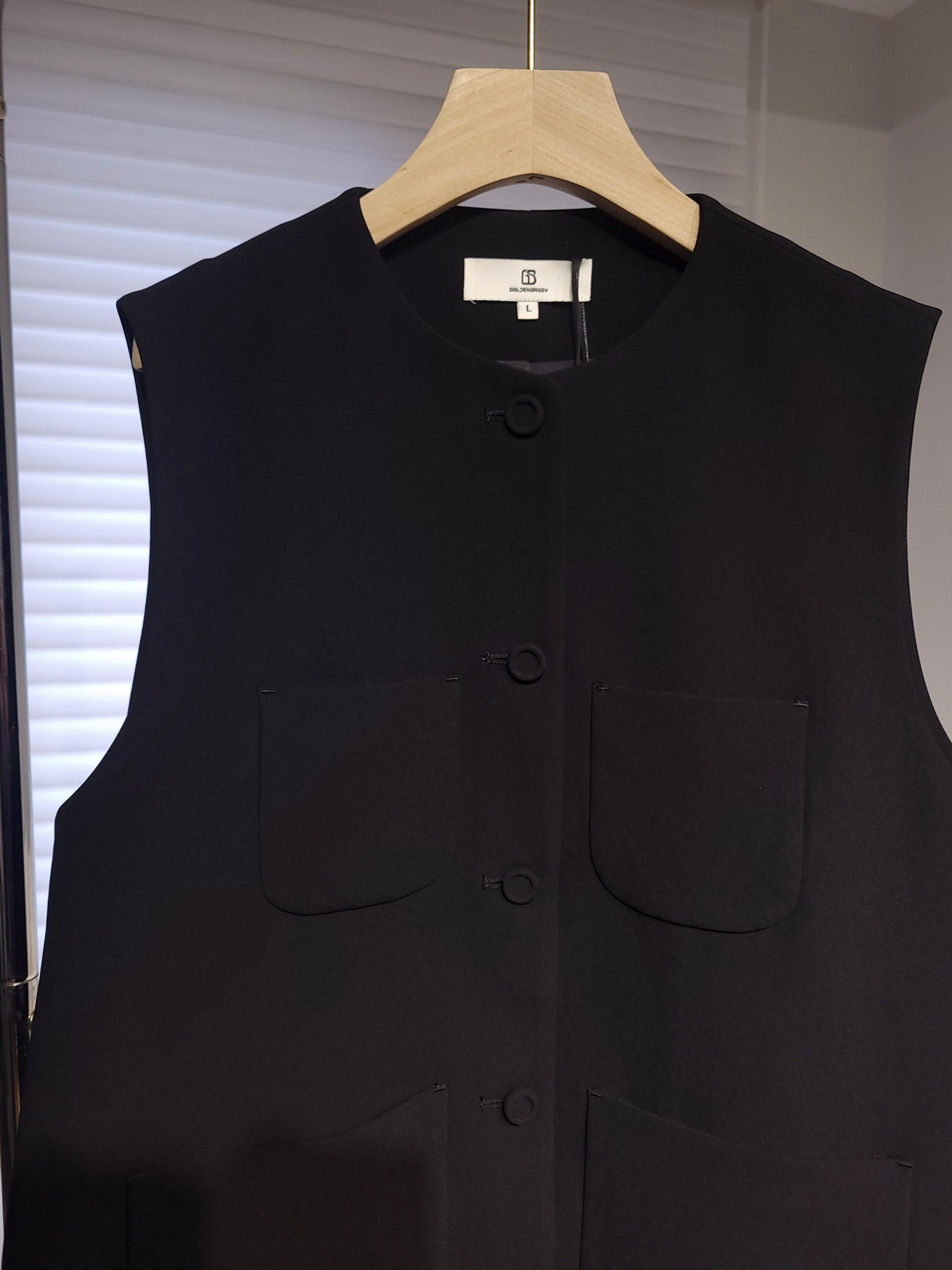 金和百瑞大口袋系扣小香马甲GB123085秋季女坎肩宽松舒适时尚气质,淘宝优惠券,粉丝福利购,淘宝优惠卷