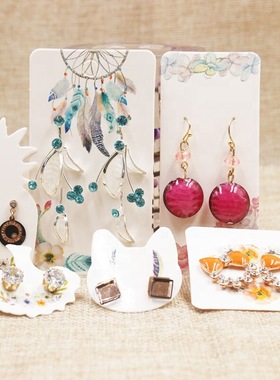 纸袋定制手提袋购物袋背卡定 制 大项链套装卡纸耳环包装项链大理