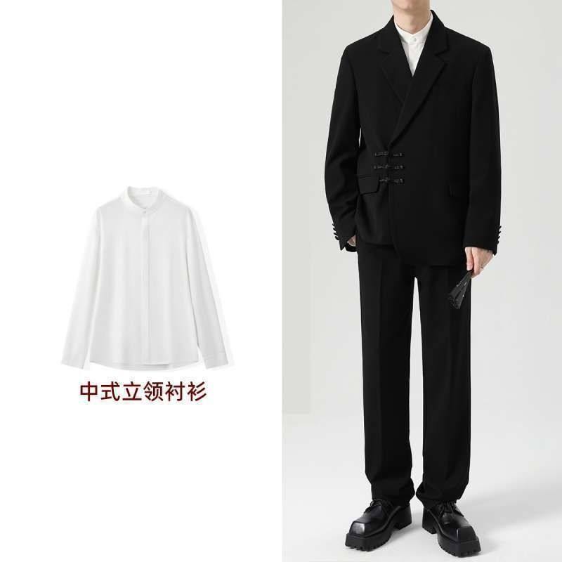 2025新款新中式盘扣西装男套装叠穿新郎结婚礼服西服高档立领上衣,淘宝优惠券,粉丝福利购,淘宝优惠卷