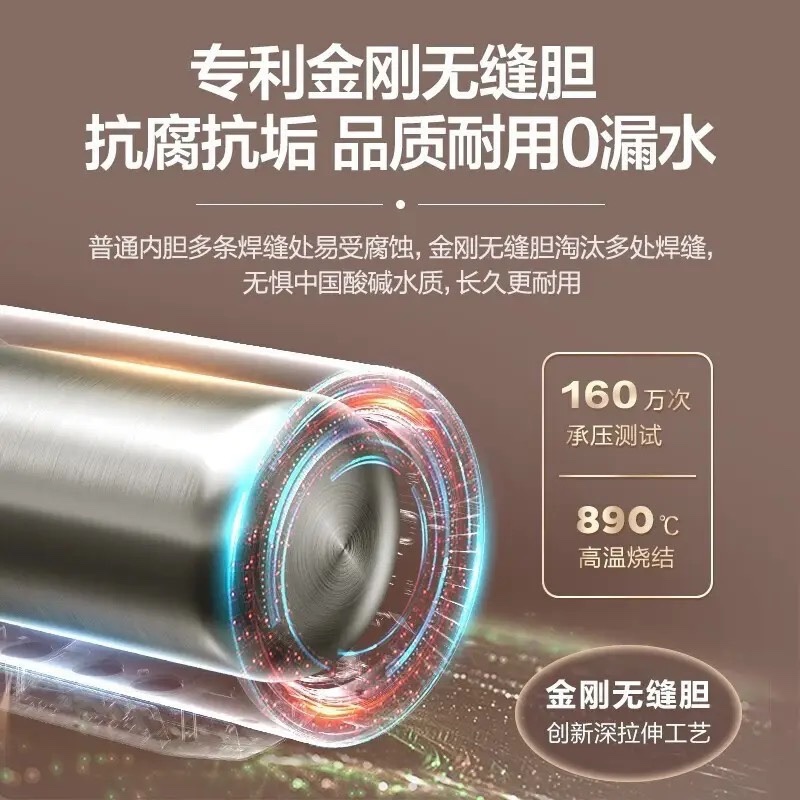 Haier/海尔 EC8001-PD3(U1) 80升一级能效速热电热水器金刚无缝胆 - 图1