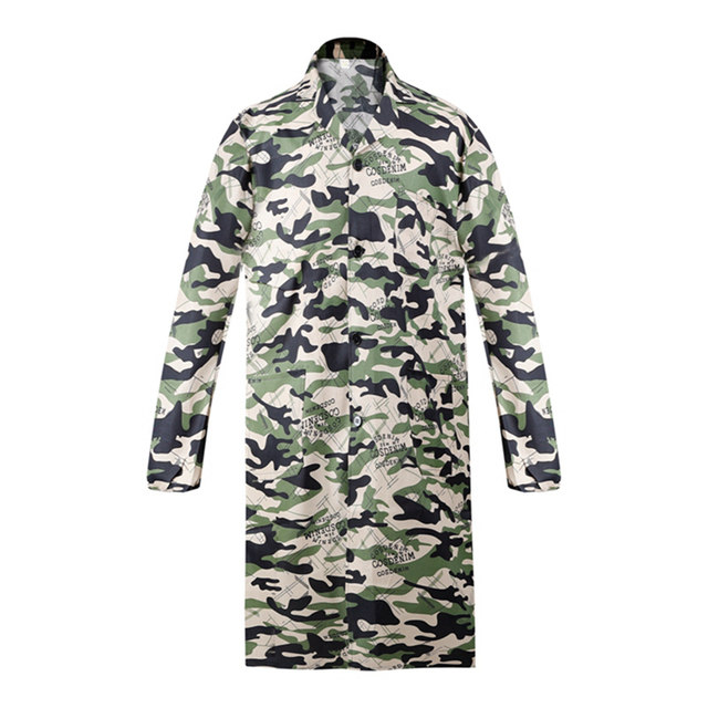 Workwear Men's coat fan camouflage labor insurance jacket long sleeves, wear -resistant auto repair, dirty blue factory uniform clothes