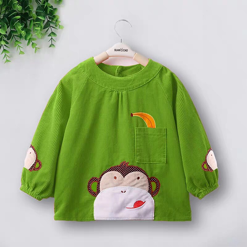 秋冬季宝宝灯芯绒罩衣纯棉防水长袖小孩婴儿反穿衣吃饭衣围兜护衣,淘宝优惠券,粉丝福利购,淘宝优惠卷