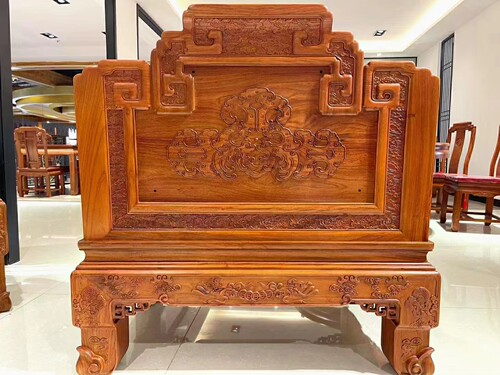 国标红木家具缅甸花梨木沙发中式古典大果紫檀红木沙发客厅组合 - 图2