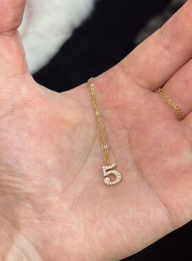 个性女数字7项链ins风简约百搭锁骨链幸运数字项链中性数字8项链