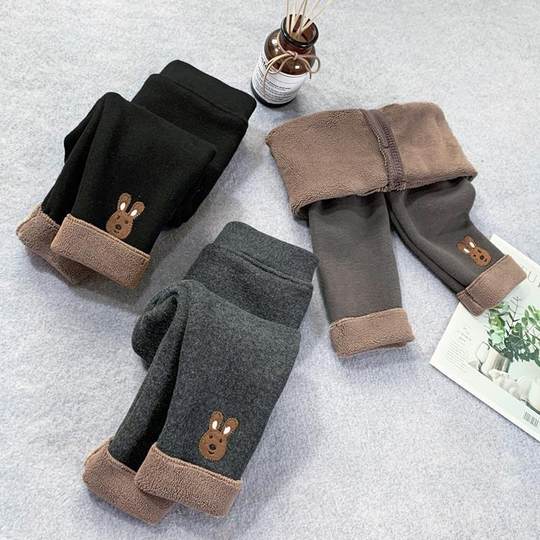 Pantalons pour enfants d'automne et d'hiver, leggings pour filles, velours et velours une pièce épaissi, chauds, à la mode et élégants, vêtements d'hiver pour bébé fille