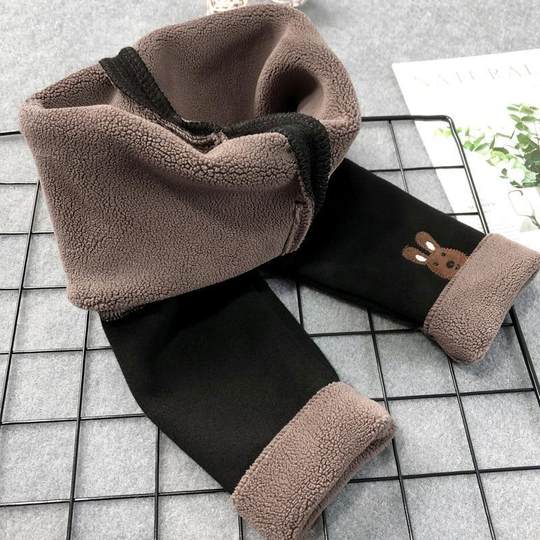 Pantalons pour enfants d'automne et d'hiver, leggings pour filles, velours et velours une pièce épaissi, chauds, à la mode et élégants, vêtements d'hiver pour bébé fille