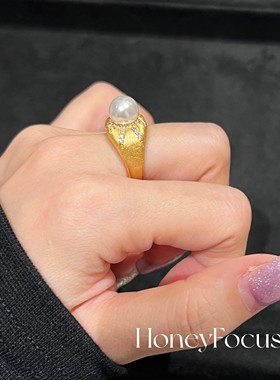 HONEYFOCUS女925银复古戒指