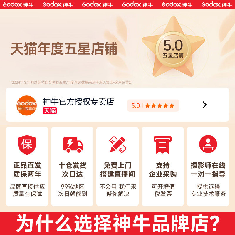 Godox神牛LA300R全彩补光灯330W直播双色温LA300BI摄影常亮柔光拍照视频RGB氛围灯LED影视灯发丝打光灯美颜