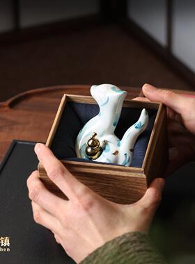 几象集物景德镇生肖蛇手绘青花瓷
