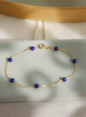 other/其他女青金石14k包金手链