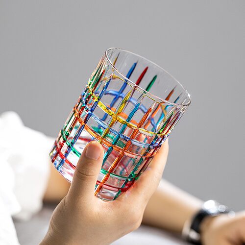 现货意大利Zecchin 手绘彩色水晶玻璃杯威士忌杯洋酒杯香槟杯 - 图0