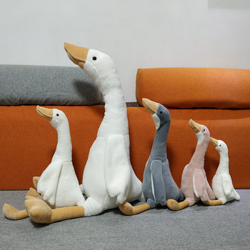 Simulated Swan Doll Plush Toy Big White Goose Doll ອະນຸບານຂອງຂວັນເດັກນ້ອຍ Soothing Rag Doll Pillow