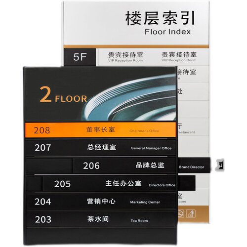铝合金楼层索引牌指示牌可更换公司标识牌政府医院楼层烤漆导向牌 - 图3