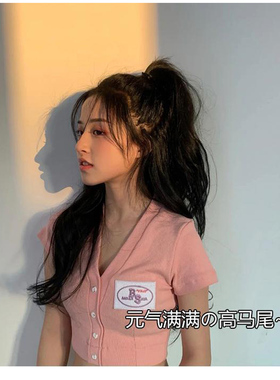 简约黑色头绳扎马尾发圈基础发绳