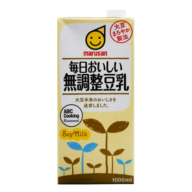 日本进口饮料丸三爱marusan无调整原味豆乳植物豆奶早餐饮料1L