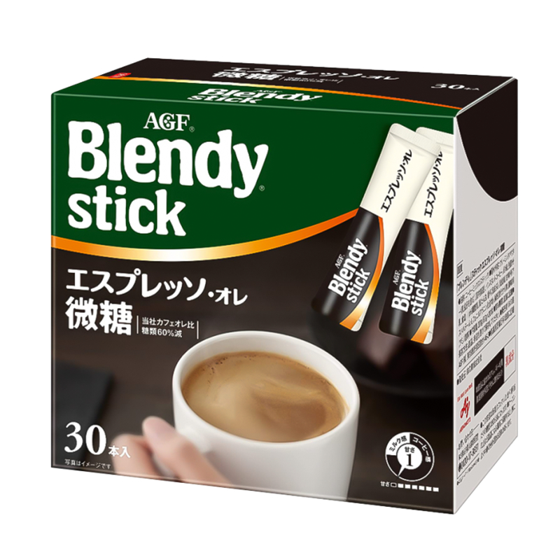 包邮日本进口AGF blendy stick三合一速溶咖啡微糖无砂糖牛奶拿铁 - 图3