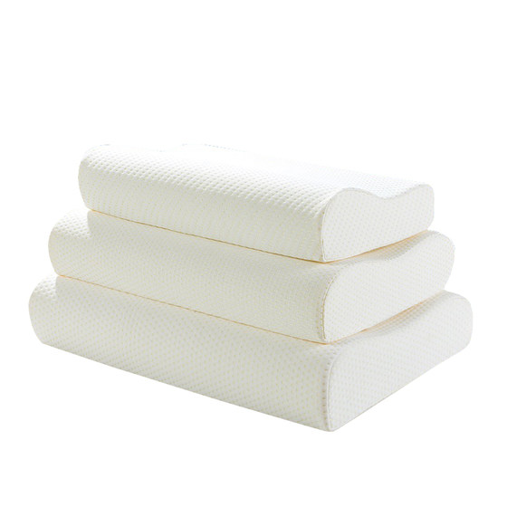 Memory pillow core with cotton pillowcase available on beauty salon massage bed, curved wave pillow for adult single only