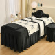 Black and white small fragrance beauty bed cover four-piece set for skin management beauty salon special light luxury bed sheet massage high-end