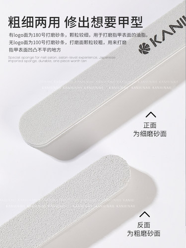 美甲海绵条磨砂条海绵砂指甲搓打磨条指甲修甲挫刀抛光条套装工具 - 图1