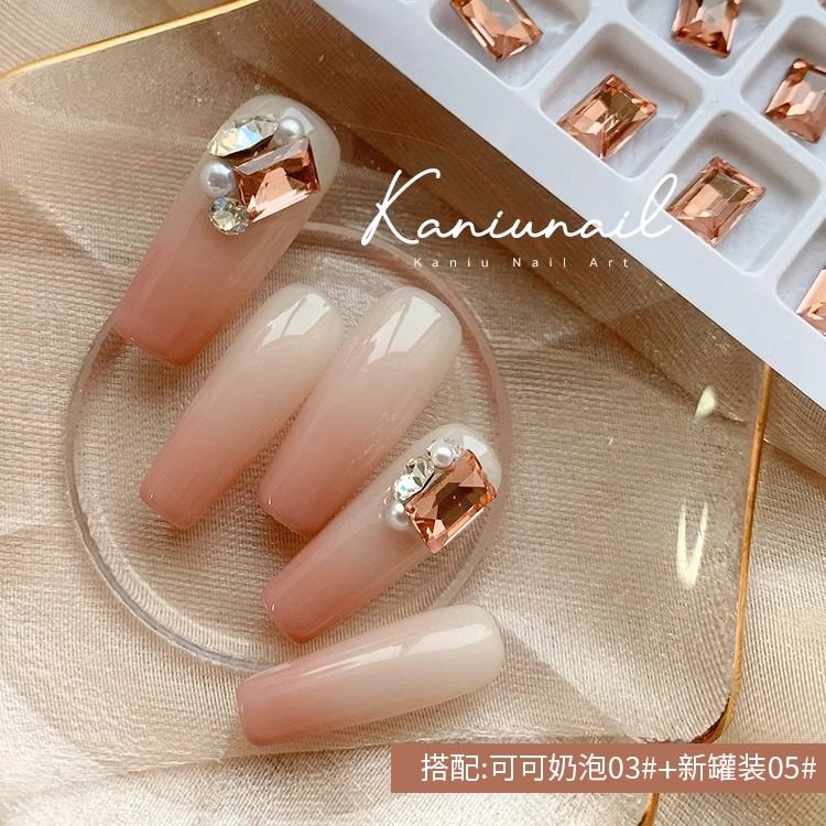 美甲饰品2026新款尖底长方形钻幻彩立体超闪网红冰糖心堆钻指甲贴,淘宝优惠券,粉丝福利购,淘宝优惠卷