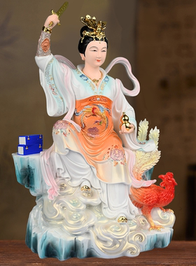 九天玄女神像体汉白玉空
