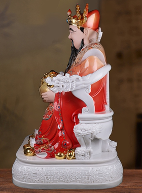 财神爷神像汉白玉文聚宝