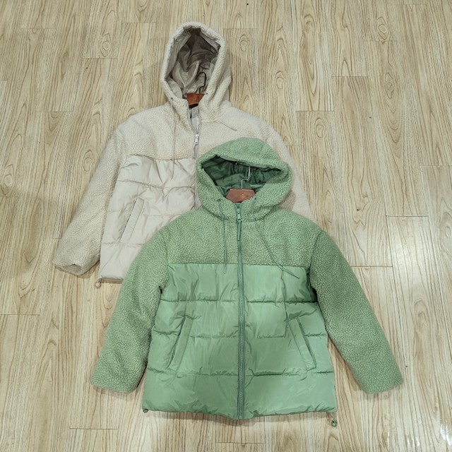 Splicing regular casual loose washed cotton