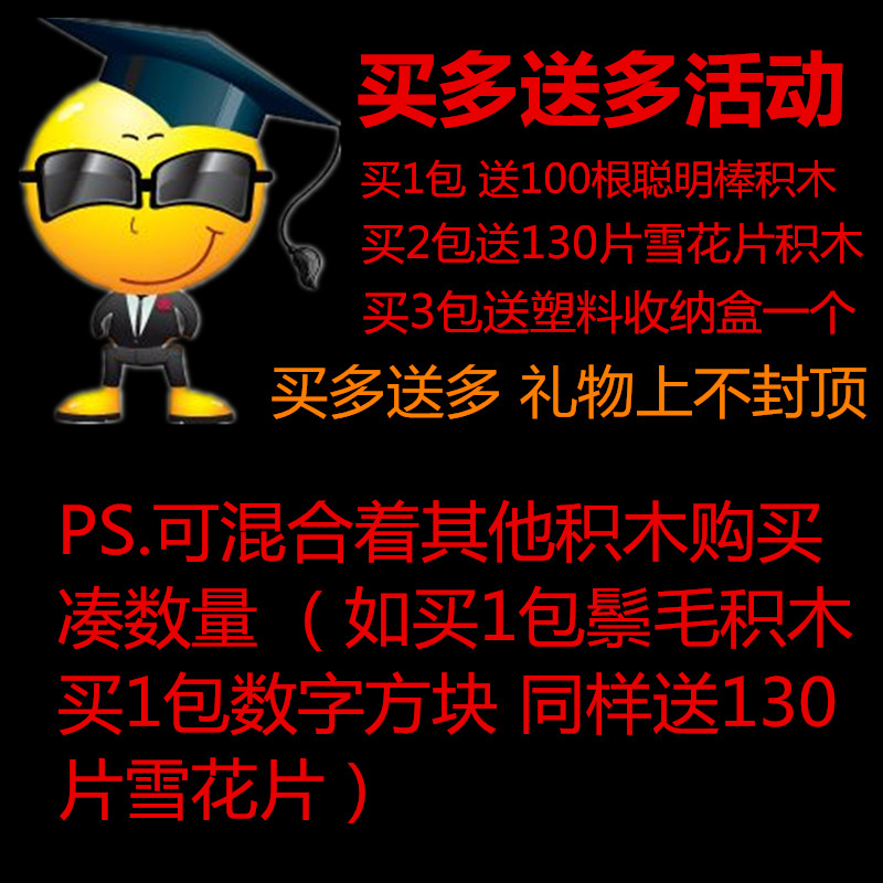 搭积木玩具1-2-3-6周岁槊料益智智力积塑料开智幼儿园拼接插儿童 - 图1