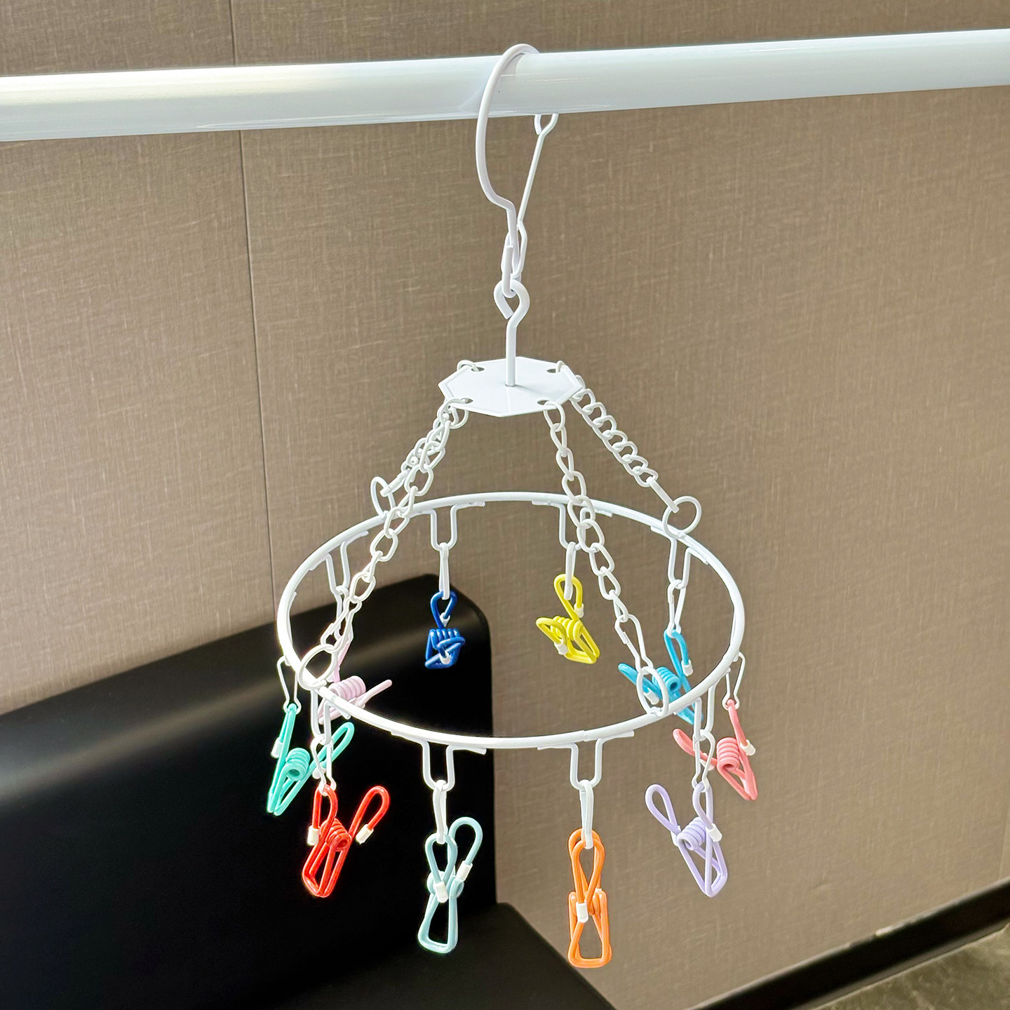 多巴胺彩虹色晒袜子架多夹子圆盘内衣挂钩架阳台防风晾衣架多功能,淘宝优惠券,粉丝福利购,淘宝优惠卷