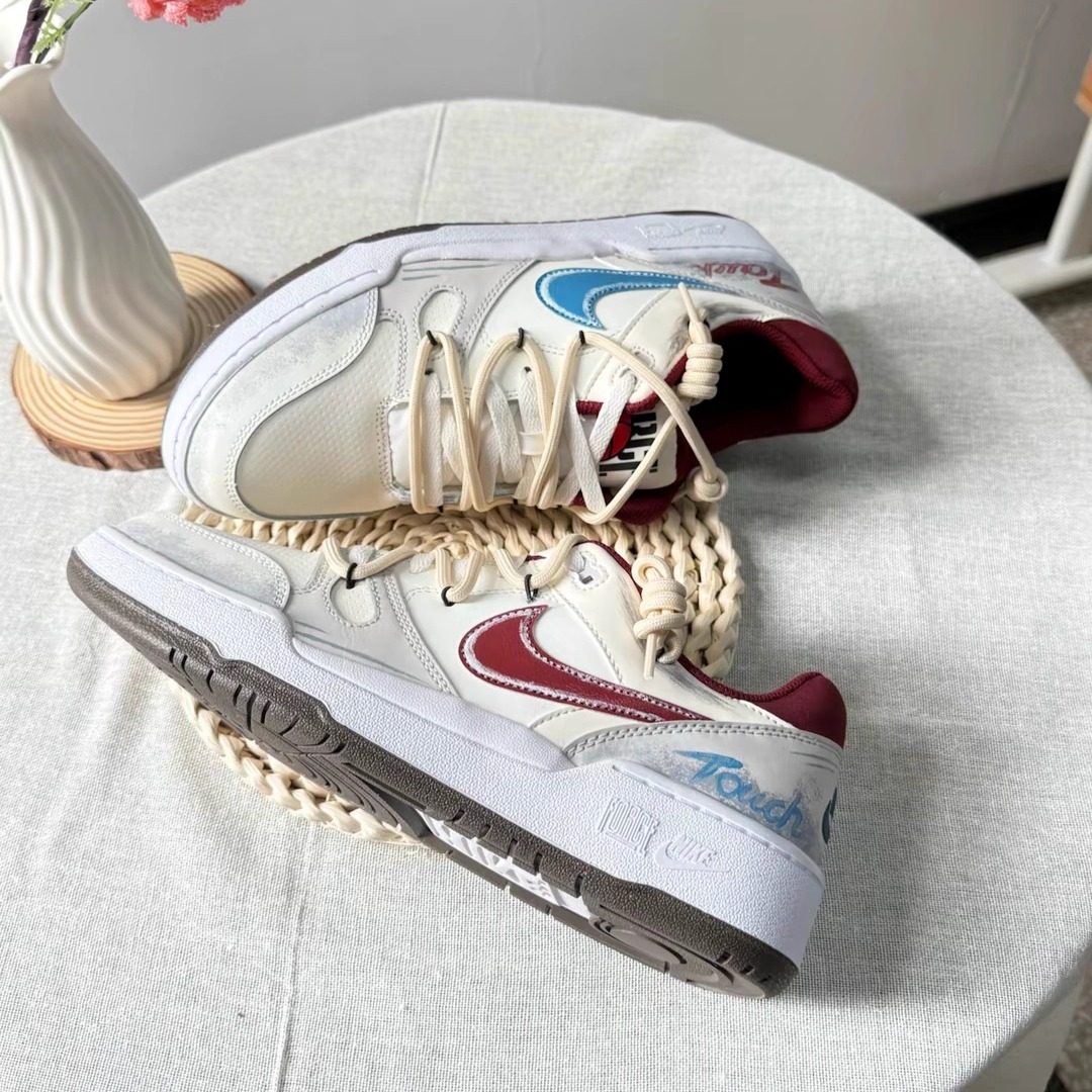 NIKE耐克【定制球鞋】Full Force 冰美式 手绘复古男子休闲板鞋,淘宝优惠券,粉丝福利购,淘宝优惠卷