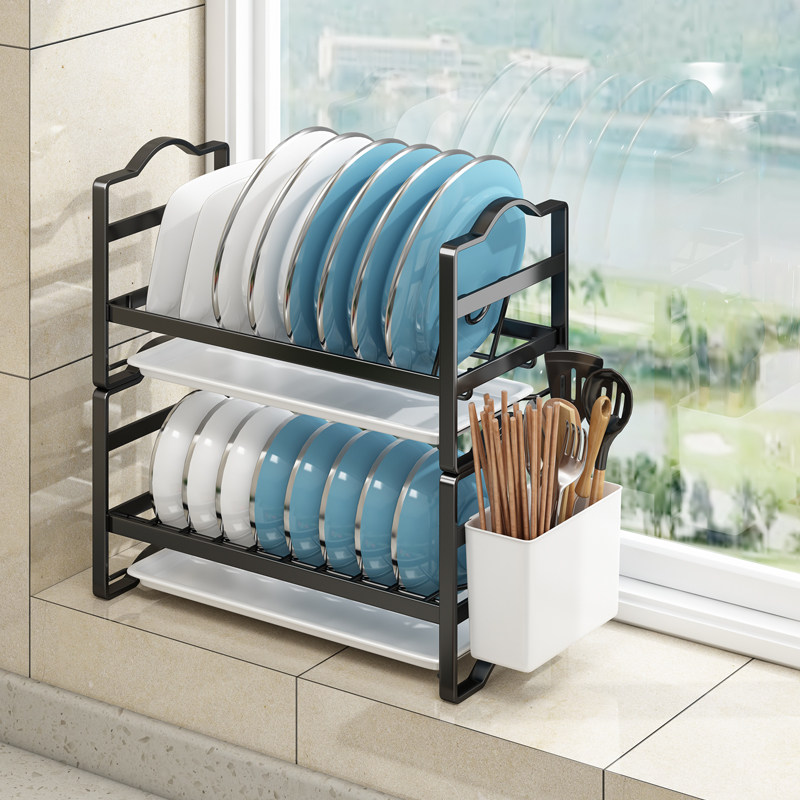 窗台窄款碗碟碗盘厨房置物架小型尺寸家用小空间碗柜收纳沥水碗架,淘宝优惠券,粉丝福利购,淘宝优惠卷