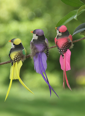 仿真小鸟泡沫羽毛鸟家居装饰