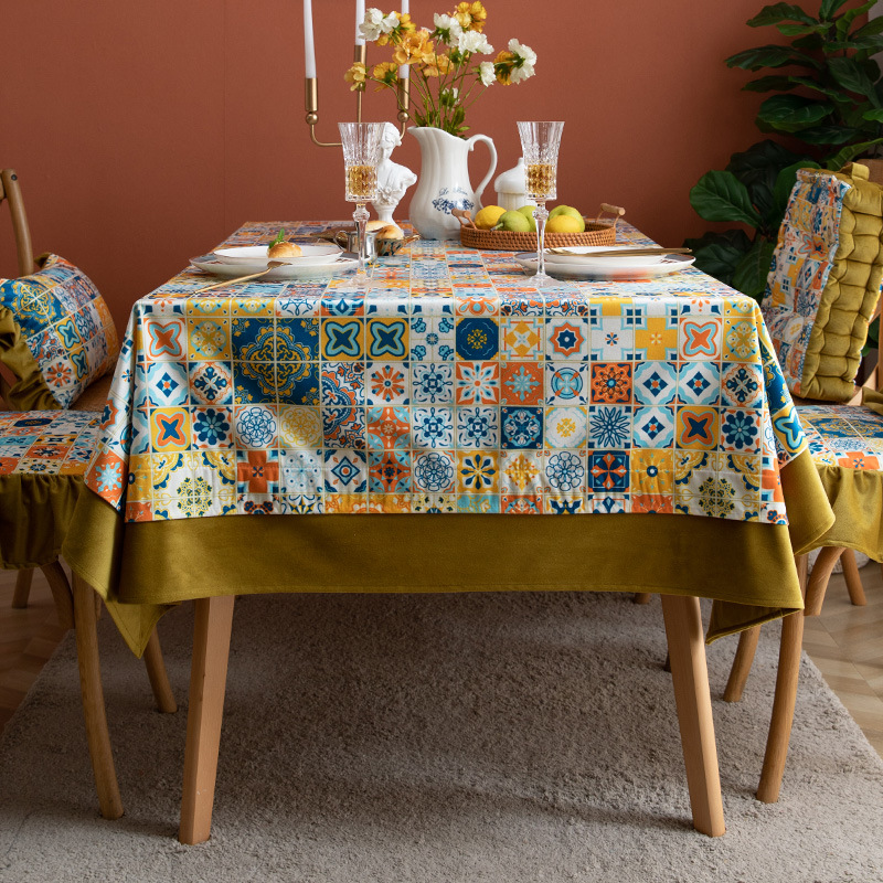 Dining table cloth, tablecloth, household tablecloth, dinin-图0