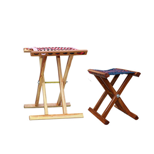 新款枣木折叠凳子马扎凳老式小马扎便携成人加厚板凳户外钓鱼马扎 - 图3