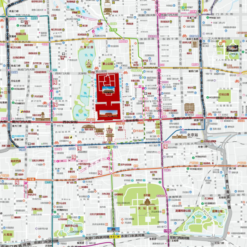 2024版 北京CITY城市地图 北斗地图精品打造 交通旅游住宿生活出行指南 中国地图出版社 - 图2