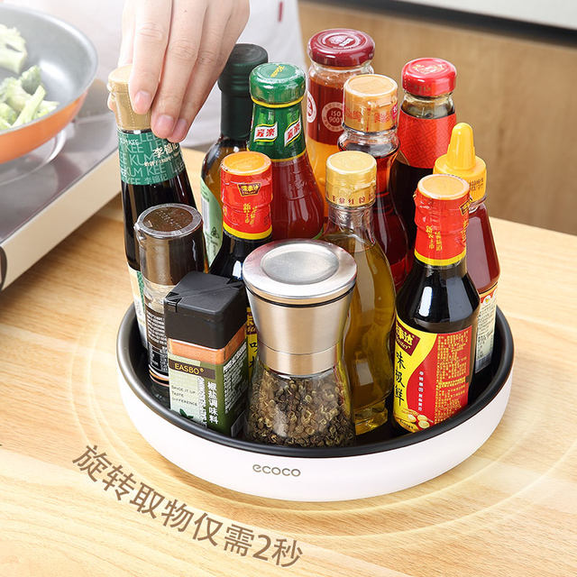 Rotating seasoning rack kitchen countertop multifunction