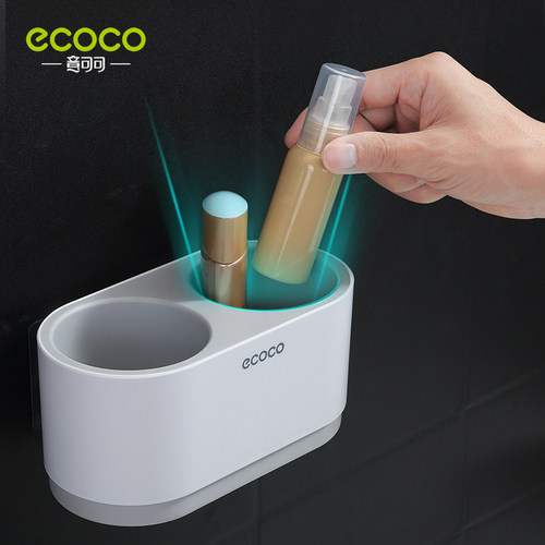 ecoco吹风机置物架免打孔浴室收纳架子卫生间壁挂式电吹风筒挂架 - 图3
