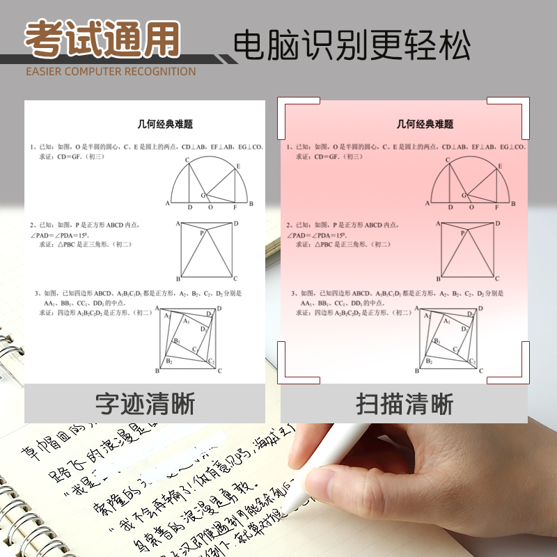 晨光按动笔ST头速干刷题笔学生专用按压式中性笔黑笔0.5简约高颜值考试用圆珠笔签字碳素水笔简约小白笔文具 - 图2