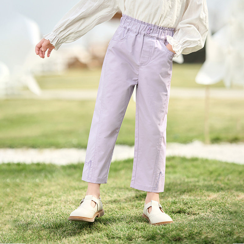 茵曼女童九分裤春季2023新款休闲裤 茵曼童装裤子