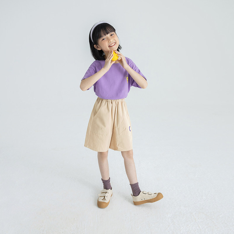 茵曼童装女童短裤夏季外穿夏休闲裤 茵曼童装裤子