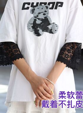 单层蕾丝网纱袖子甜美假袖子