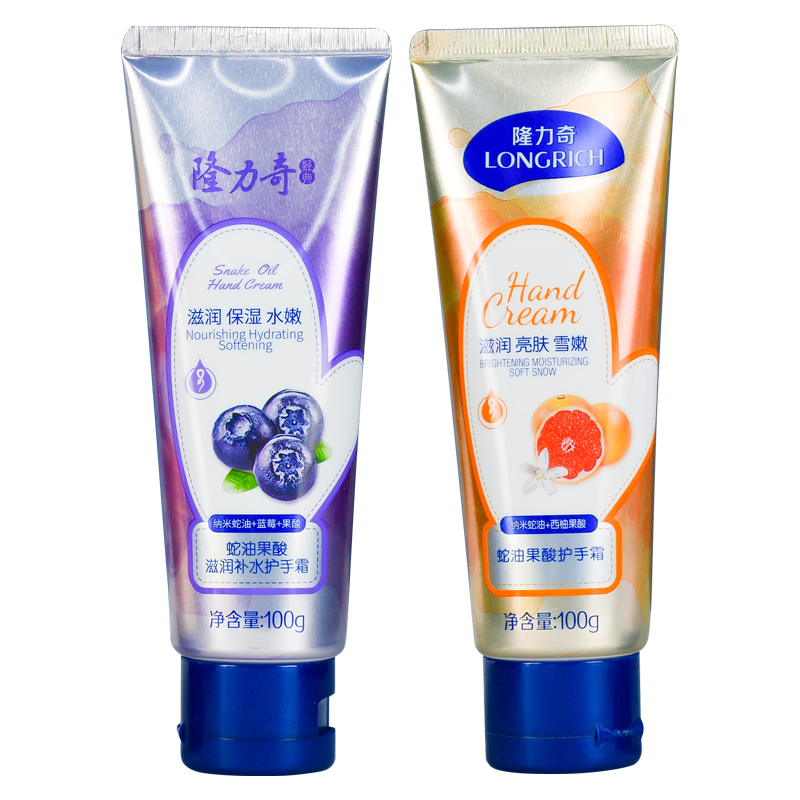 隆力奇护手霜果酸蛇油膏女保湿滋润补水防干裂嫩肤秋冬大瓶不油腻 - 图3