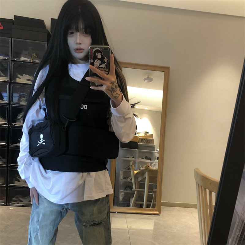 站在雾里 超酷背心马甲防弹战术美式3m反光魔术贴上衣黑色男女同,淘宝优惠券,粉丝福利购,淘宝优惠卷