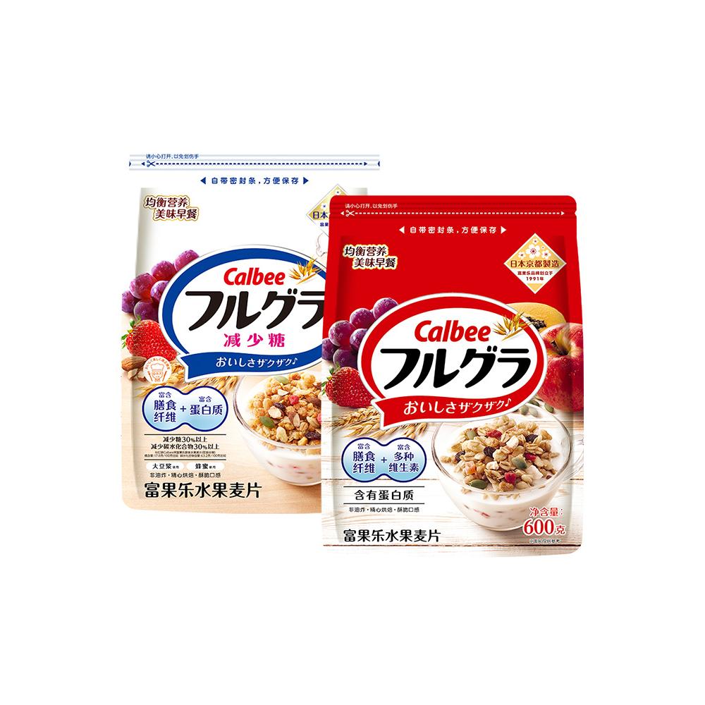 calbee卡乐比水果麦片1袋600g进口燕麦片营养即食早餐