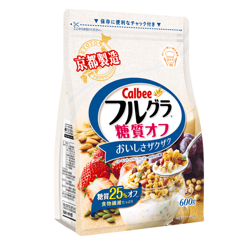 calbee卡乐比减少糖水果麦片600g早餐冲饮即食代餐麦片