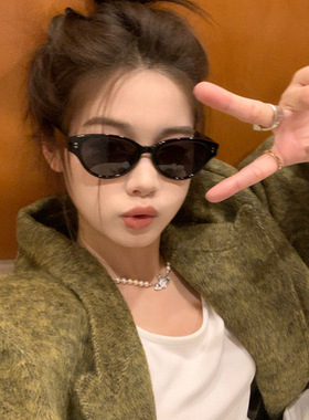 猫眼近视墨镜女可配度数高级感窄框带防晒防紫外线2024新款太阳镜